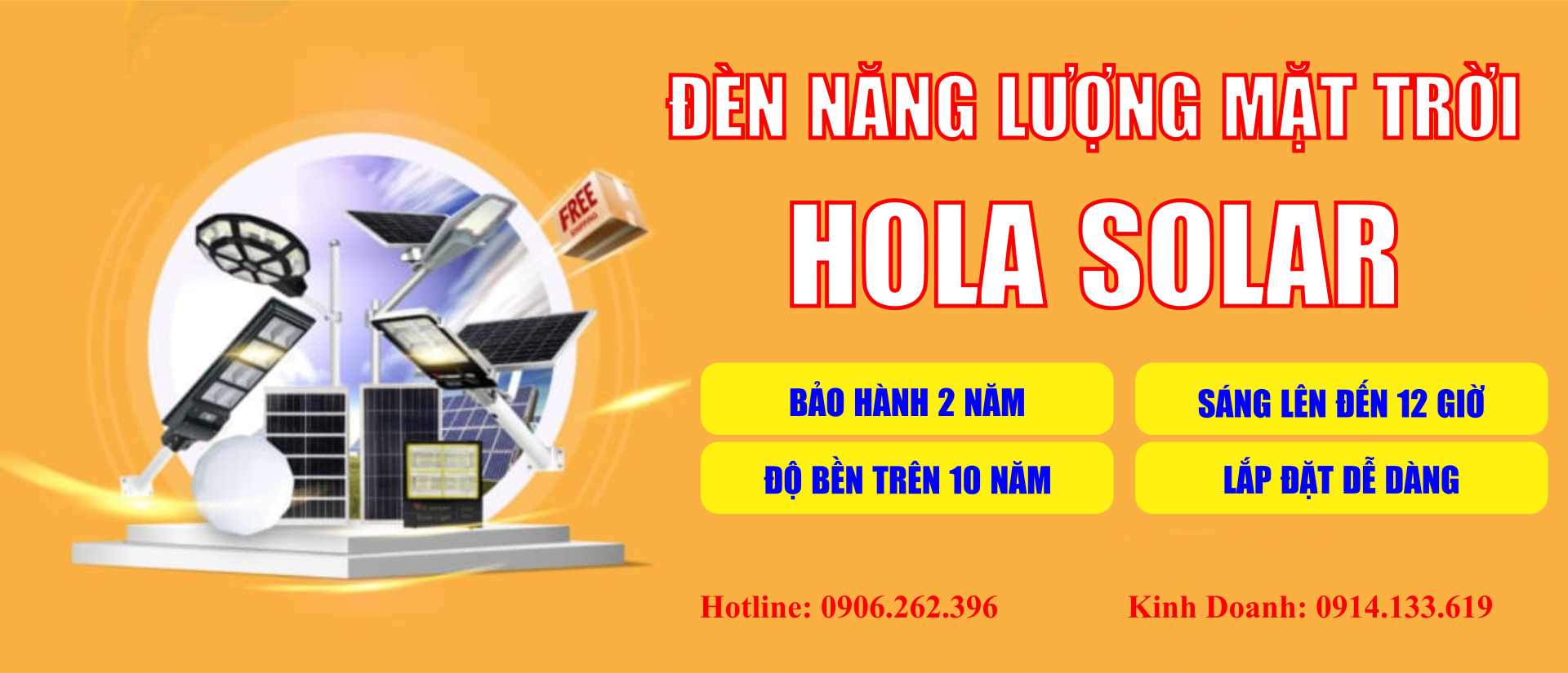 Các mẫu đèn năng lượng mặt trời bán chạy nhất ở Long An 2023- Đèn HoLa Solar - Khởi Phong